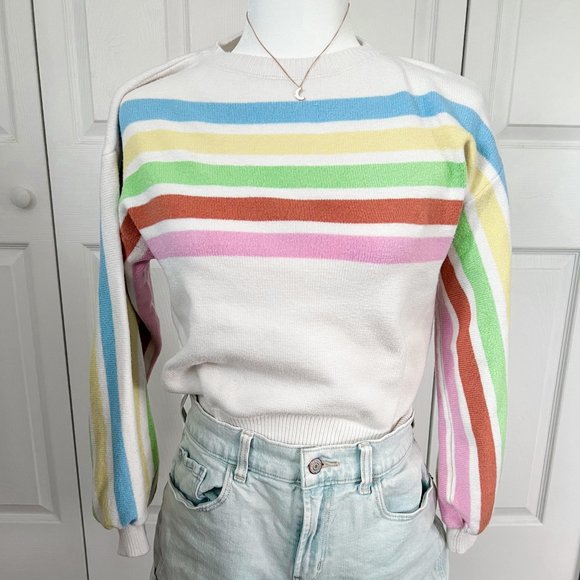 Sweaters - L’Abeye Multi-Color Striped Sweater